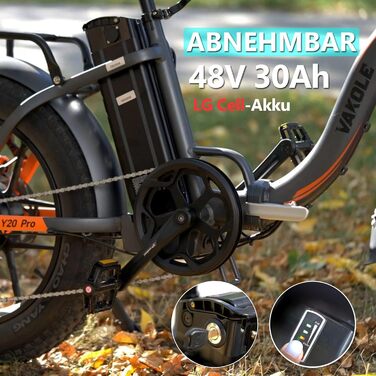 Складаний електричний велосипед Y20 Pro E-Bike з акумулятором 48 В 30 Аг, запас ходу до 120 км, 7-швидкісний чоловічий фетбайк для гірського велосипеда, пляжу та снігу