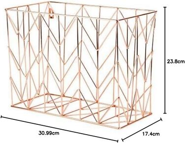 Офісні аксесуари U Brands, Металевий дріт Підвісне зберігання файлів Мідь/рожеве золото Підвісне сховище файлів
