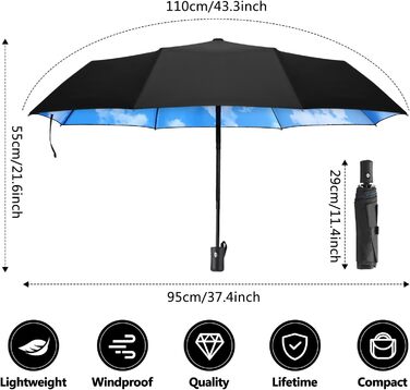 Складна туристична парасолька JIGUOOR вітрозахисна міцна 8-реберна захист від ультрафіолету Компактна парасолька зі стійкістю до ч