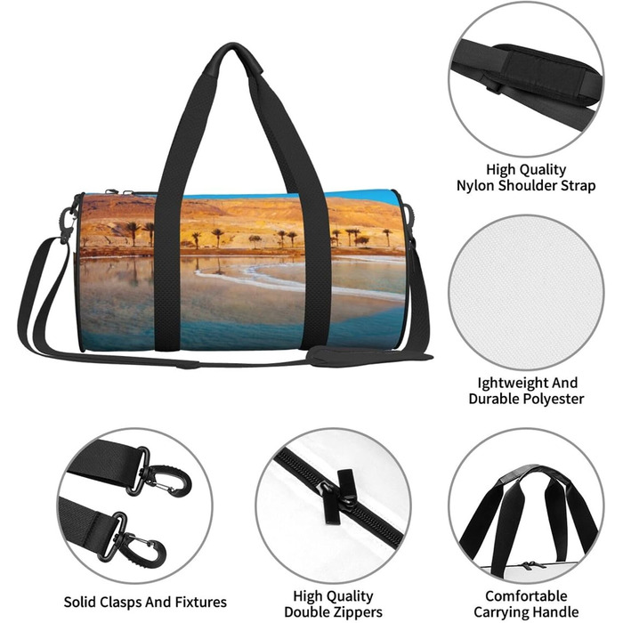 Спортивна сумка, дорожня сумка, пляжна сумка, з принтом, сумка на нічліг, чорна, універсальний розмір, сумка для подорожей
