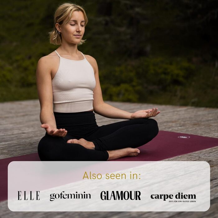 Килимок для йоги LOTUSCRAFTS Arise, нековзний, зроблено в Іспанії, килимок для йоги з натурального каучуку, 185 x 65 x 0,4 см, колір індиго