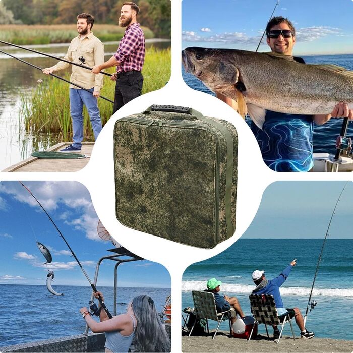 Сумка для рибалки, органайзер для рибальських снастей, органайзер для рибальських снастей із кількома відділеннями - мякий ящик для риболовлі, органайзер для риболовлі для дорожньої сумки, Fishing Adventure