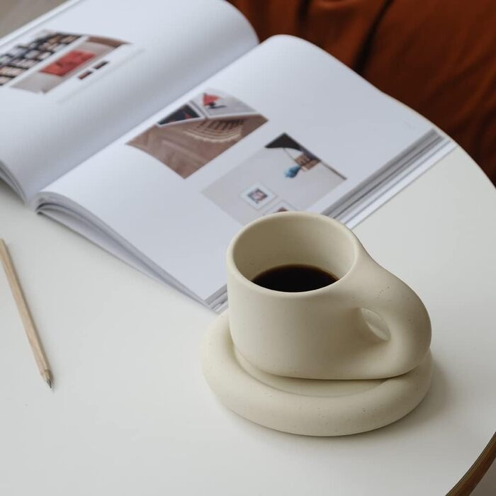 Вишуканий набір керамічних кухлів 9 унцій, набір кавових кухлів, кружка для еспресо, чашка латте макіато, кружка, кавова кружка кр