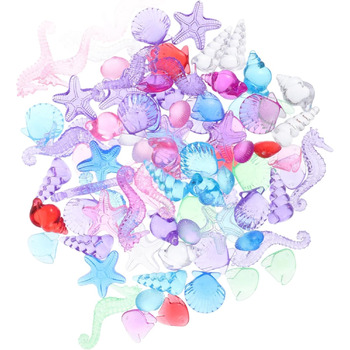 Пластикова миска Іграшки Каменяр Банку Ваза Наповнювач Реалістичні морські тварини Ремесло Прикраса Тварини Вечірка Подарунки тварини Морська тварина Фігурка Милі морські тварини Смола, 100pcs