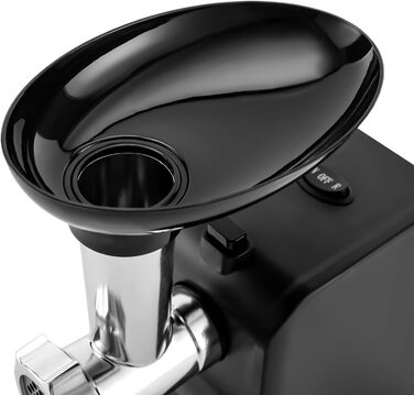 Електрична м'ясорубка Dekltus 1000 Вт з 3 перфорованими дисками з нержавіючої сталі, пробкою, набором для кеббе, фаршем, машиною д