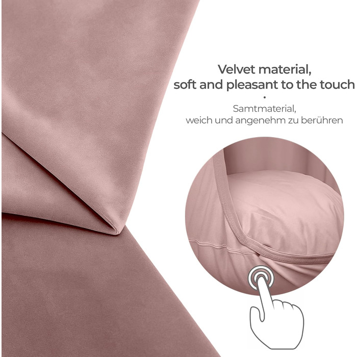 Підвісне крісло для приміщень з мякою подушкою, елегантне підвісне сидіння з ручками, преміальний оксамит, міцна конструкція з підвісним елементом, рожевий