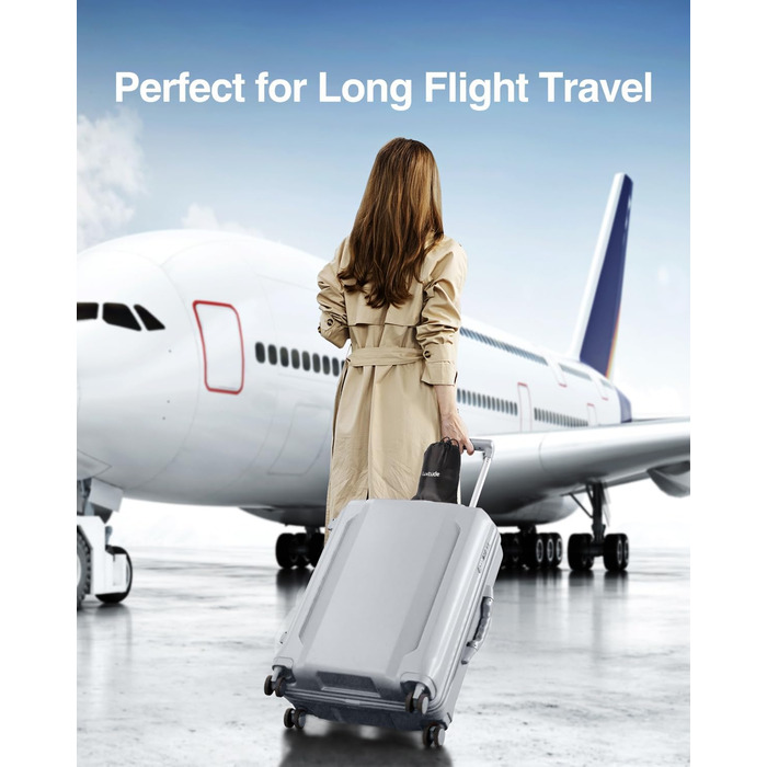 Надувна подушка для поперекової підтримки Luxtude, портативна подушка для поперекової підтримки для авіаперельотів та автомобілів, надувна подушка для подорожей, подушка для спини та шиї, подушка для попереку чорного кольору