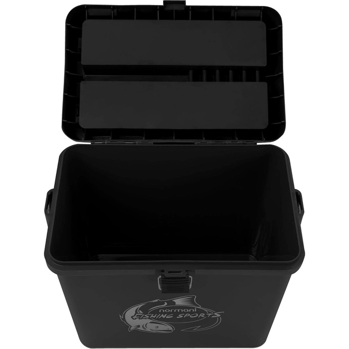 Рибальський чохол-сидіння, рибальський чохол-сидіння, рибальський рюкзак, рибальська сумка, рибальський кейс, рибальський чохол з 4 ящиками для снастей, колір темно-чорний