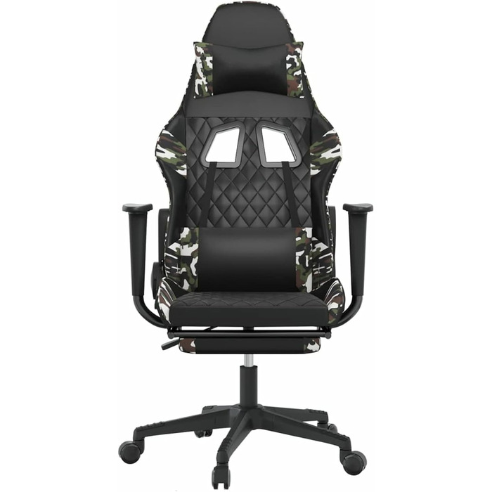 Ігрове крісло з підставкою для ніг, крісло для ПК, ігрове крісло, крісло для геймерів, крісла для домашнього офісу, крісла для ігор, крісло для PlayStation, комп&39ютерне крісло, чорна та камуфляжна штучна шкіра