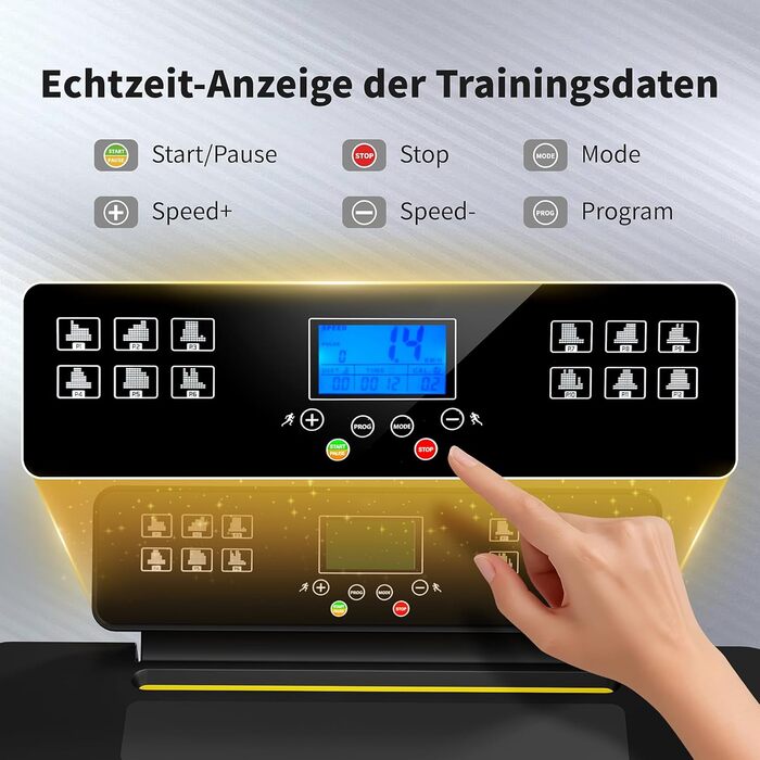 Домашня бігова доріжка - Складані бігові доріжки до 12 км/год Електричні бігові доріжки зі світлодіодним дисплеєм Килимок для ходьби Тихий біговий килимок для домашнього офісу 120 кг макс. з 3 режимами LUYATA