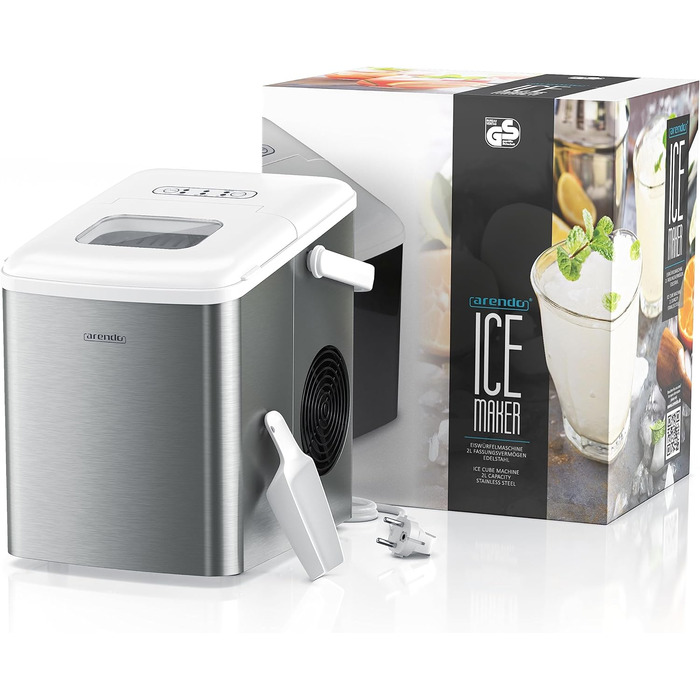 Машина для виробництва кубиків льоду з нержавіючої сталі - Переможець тесту 2021 - Виробник кубиків льоду з нержавіючої сталі - Машина для виготовлення кубиків льоду - Машина для виробництва кубиків льоду - з охолодженням - Розміри кубиків льоду маленькі,