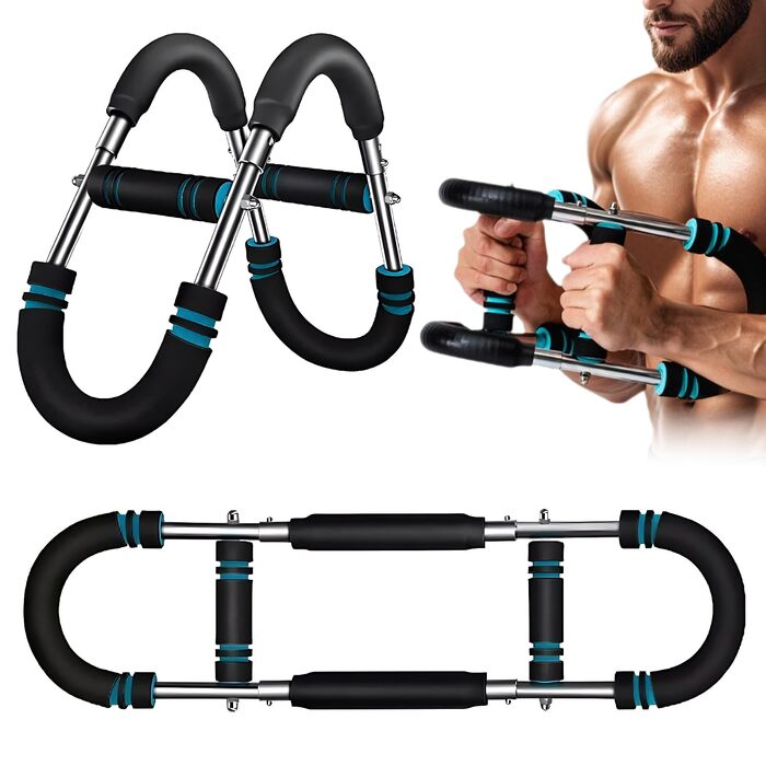 Тренажер для скручувальних рук, U-подібний тренажер для скручувальних рук, регульований еспандер для грудей, майстер-тренер для стегон, сила тіла, фітнес-обладнання, регульоване обладнання для тренування грудей вагою 18-45 кг