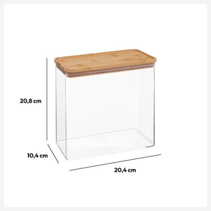 Прямокутний контейнер для зберігання з бамбуковою кришкою &39eske&39 3 л - 5 five simply smart 3 л