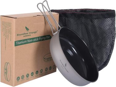 Титанова сковорода з антипригарним покриттям 15 см Легка сковорода Сковорода Походи Кемпінг Маленька тарілка Чаша Відкритий посуд