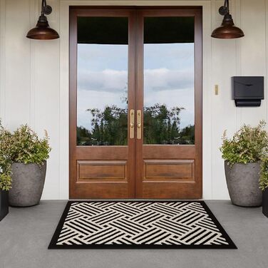 Килимок Senerma 60x90 см, що миється в приміщенні та на вулиці, водонепроникний килимок для дверей, нековзний килимок для входу, передніх дверей, патіо, коридору, саду