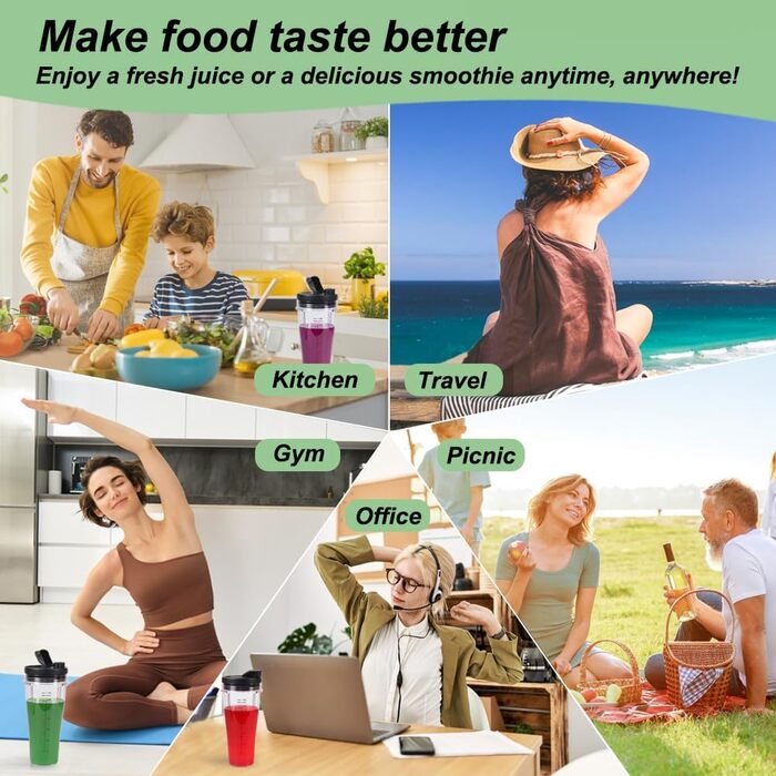 Запчастини для блендера GINOYA для кухонного комбайна та блендера Ninja CB350EU BN800EU BN750EU BN650EU BN495EU CB100EU, чашки 2 шт. з рукавами, сумісні з блендером Ninja