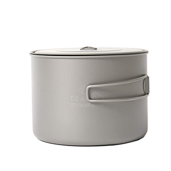 Посуд для кемпінгу TOAKS з чистого титану для використання на свіжому повітрі - Можна використовувати як чашки, миски та каструлі (1600 мл)