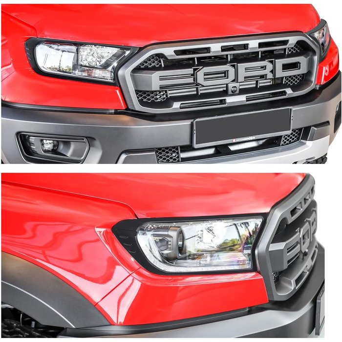 Чохол для фар JHCHAN для Ranger Wildtrak Raptor Limited 2015-2022 T6 T7 T8 XL XLT Tremor Кріплення захисного ліхтаря переднього ліхтаря