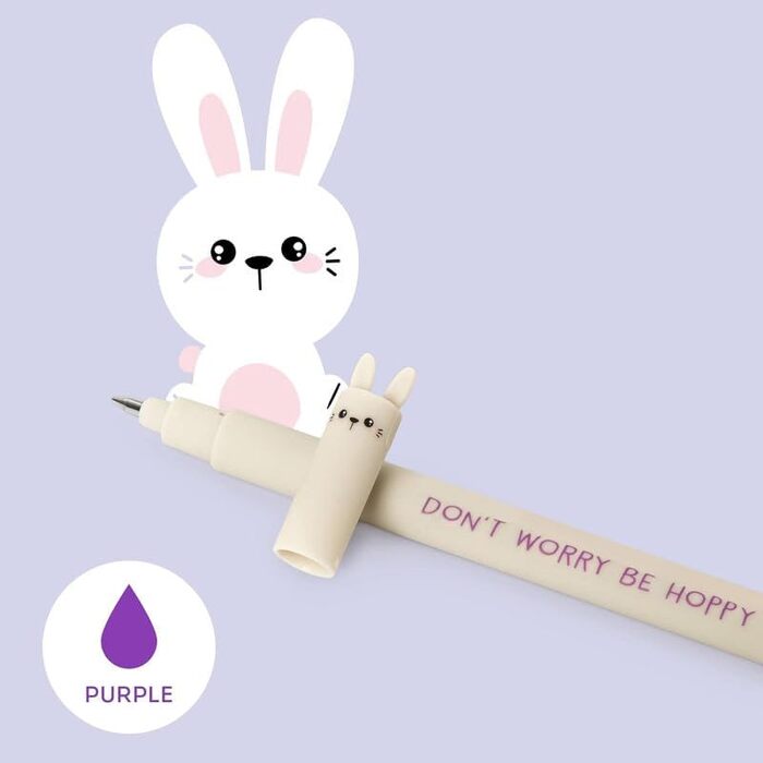 Набір LEGAMI з 19 гелевих ручок, що стираються, з термочутливим чорнилом, різні кольори чорнил та дизайни корпусу, наконечник 0,7 мм, мотиви тварин