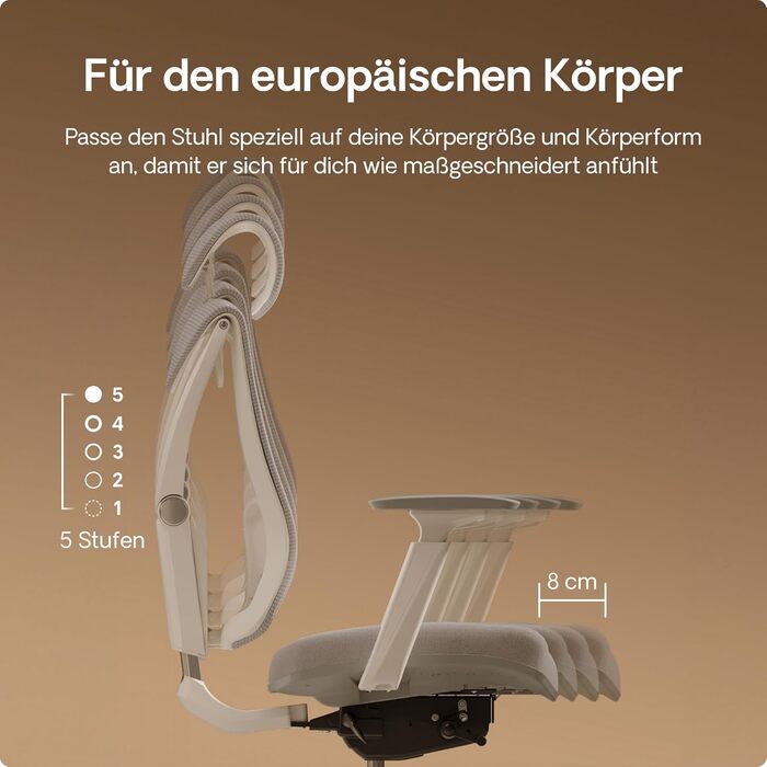 Ергономічне офісне крісло Desktronic з регулюванням висоти Офісне крісло з поперековою опорою - Зручне для спини - Комп&39ютерне крісло з регулюванням висоти та зручне для спини - Широка подушка SitPro (сіре)