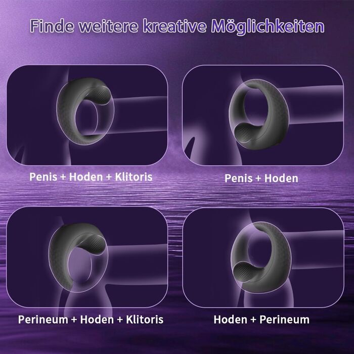 Віброкільце YAWNSHE, з 360° регульованим кліторальним стимулятором, чорне, силіконове, для пар