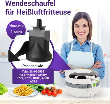 Заміна двостороннього ковша для важеля мішалки Tefal Actifry SS-990596 / Поворотний важіль для фритюрниці AL80, FZ70, FZ71, GH80 Запчастини Tefal Actifry