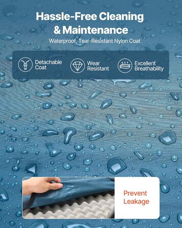 Матрац VEVOR Care, вантажопідйомність 136 кг, медичний двошаровий пінопластовий матрац, водонепроникний, для лікування пролежнів у будинках для людей похилого віку та догляду вдома, 1930x864x89 мм
