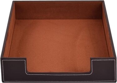 Шкіряний лоток для листів, канцелярське приладдя, органайзер для канцелярського приладдя, журналів, ювелірних виробів, косметики, розкішний тримач для листів та багатоцільова коробка для зберігання, штабелюється, для офісу, кави