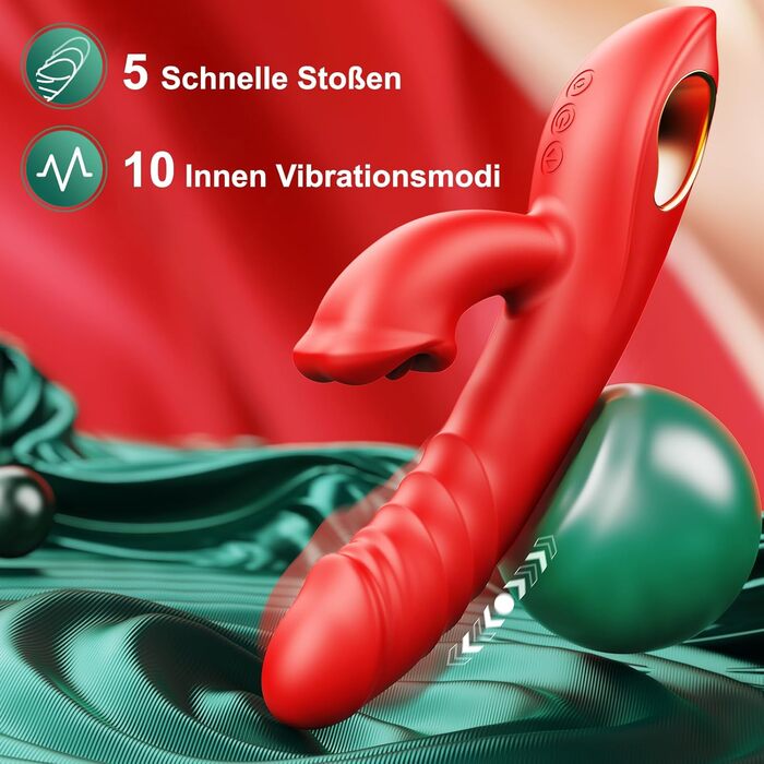 Фалоімітатор Sexpanse 4 в 1, з вібрацією G‑точки, стимуляцією клітора, смоктанням та поштовхами