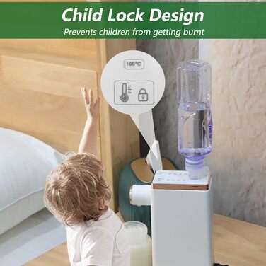 Миттєвий диспенсер для гарячої води, портативний диспенсер для гарячої води для приготування чаю, розчинної кави, дитячого харчування, диспенсер для води з сенсорним дисплеєм, 4 рівні температури та параметри кількості води