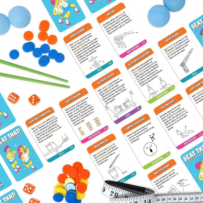 ІГРИ НА РИНВАХ Beat That Настільна гра, Ігри для вечірок для дорослих, Шалена гра шалених випробувань, Ігри для вечірок, Сімейні ігри - Основна гра для веселих подарунків