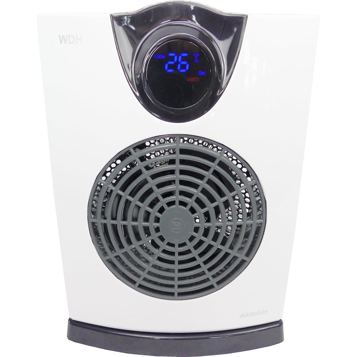 Тепловентилятор Aktobis, електричний обігрівач, обігрівач для ванної кімнати, обігрівач для вологих приміщень WDH-E20 (2 кВт) IP21 2 кВт / IP21 (вологі приміщення)