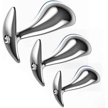 Набір металевих анальних пробок Yivans, Ø24 мм, 29 мм, 36 мм,з кристалом, 3 шт.