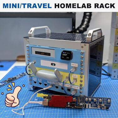 Мережева шафа GeeekPi 4U, 10-дюймова стійка для мережевого, серверного, аудіо- та відеообладнання, монтування в стійку DeskPi RackMate T0