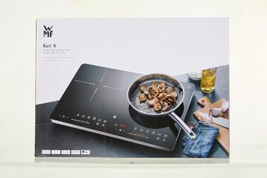 Подвійна індукційна варильна поверхня WMF Kult X 2 плити, конфорка до 28 см, 2 конфорки, 8 рівнів, розпізнавання каструлі, сенсорний дисплей, склокераміка, функція таймера, 3500 Вт одинарна