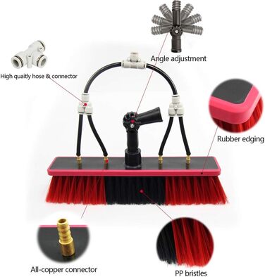 Телескопічна щітка для миття сонячних панелей BEdaw 10,8 м, набір для миття, обладнання, подовжувач, набір для миття вікон вантажн