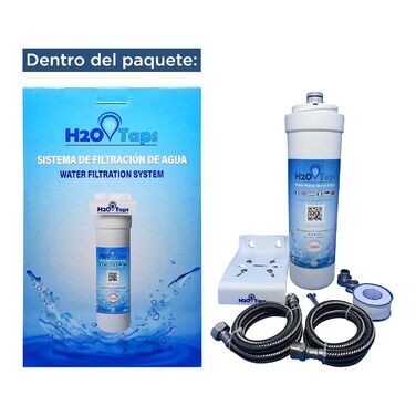 Крани Фільтр для води під раковиною - очищувач води, система фільтрів, зменшує вміст вапняку, свинцю, хлору, металів - Фільтр для води під раковиною, висока місткість, повний комплект, 2O