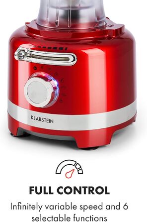 Багатофункціональний блендер Підставка Міксер Подрібнювач Кухонна терка Соковижималка Кухонний комбайн, 1000 Вт, Безступінчастий, 6 режимів, без BPA, 3 літри, 3 л мірний стакан, лопатка, червоний