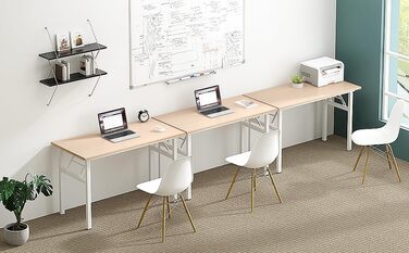 Складаний комп&39ютерний стіл 100 x 60 x 75 см ПК стіл письмовий стіл офісний стіл робоча станція для домашнього офісу використання обідній стіл конференційний стіл 100 см x 60 см рожевий дуб