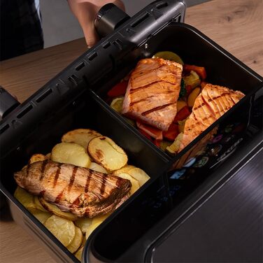 Аерофритюрниця Cecotec Cecofry&Grill Duoheat 10000, 2800 Вт, 10 л, з вікном перегляду, Inox