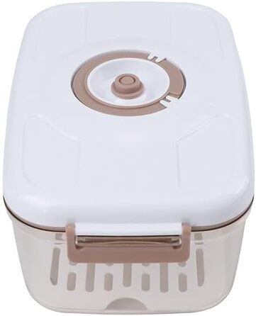 Герметична контейнер-вакууматор з кришкою, що не протікає, сумісний з вакуумним насосом для тривалого зберігання свіжості, великий об'єм (2,1 л)