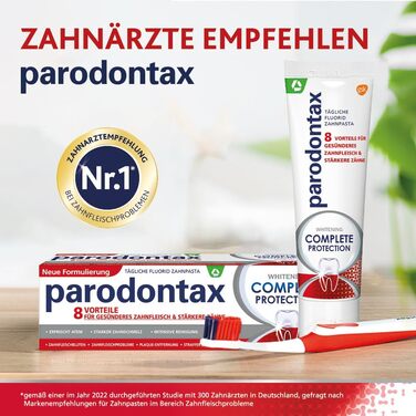 Відбілююча зубна паста Parodontax Complete Protection, 3 шт. 75 мл, зубна паста для проблем з яснами