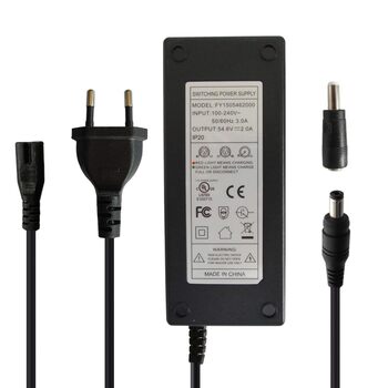 Зарядний адаптер живлення 54,6 В 2 А для літій-іонного акумулятора 48 В з роз&39ємом постійного струму 5,5 x 2,1 мм/5,5 x 2,5 мм