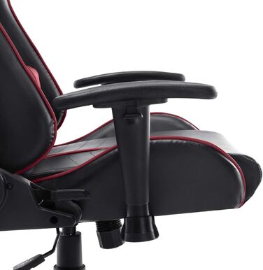 Ігрове крісло, офісне крісло, ігрове крісло, обертове крісло, письмове крісло, чорна та бордова штучна шкіра