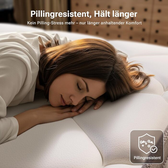 Матрац TXO 140x200 см, висота 25 см, пружинний матрац кишенькової форми, рівень жорсткості H3, 7-зонний пружинний матрац з високоякісною піною для підтримки спини, сертифікований Oeko-Tex та CertiPUR, 140 x 200 см