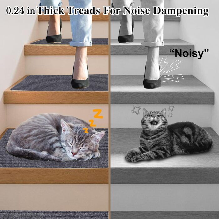 Сходинки, 15 шт. , протиковзкі килимки для сходів, самоклеючі килимки для сходів 76x20 см, для використання всередині приміщень, килимок для сходів, килимок для дітей, для літніх тварин (подвійні смужки), сірі подвійні смужки