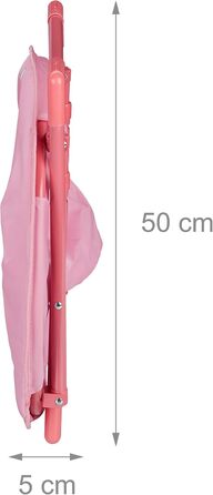 Складне крісло-місяць для дому та вулиці, складне крісло для дітей, єдиноріг, ВхШхГ 48 х 51 х 48 см, рожевий, , 10028888918