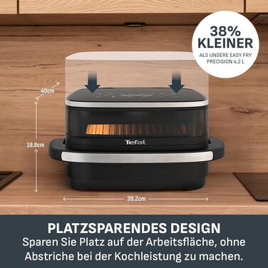 Аерофритюрниця Tefal Easy Fry XL Surface з вікном перегляду та функцією пічці для піци Інноваційна технологія Extra Crisp