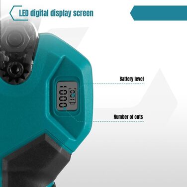 Акумуляторні садові ножиці для акумуляторів Makita 18V, електричні садові ножиці 30 мм, електричні садові ножиці з 2 акумуляторами ємністю 7500 мАг, садові ножиці з дисплеєм, бездротові садові ножиці для садівництва та обрізки дерев