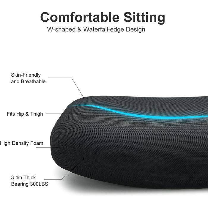 Ергономічне офісне крісло Ticova, ергономічне крісло з високою спинкою, регульованою поперековою опорою, підголівником та 3D-підлокітниками